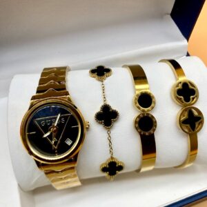 Affordable Female Watch & Bracelet Set – Elegant Everyday Style