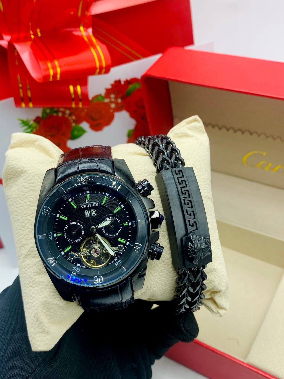 Mid-Grade Luxury Cartier-Inspired Watch Gift Set - Image 3