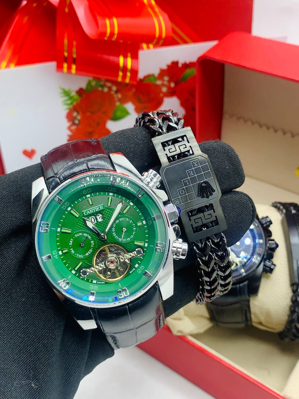 Mid-Grade Luxury Cartier-Inspired Watch Gift Set - Image 4