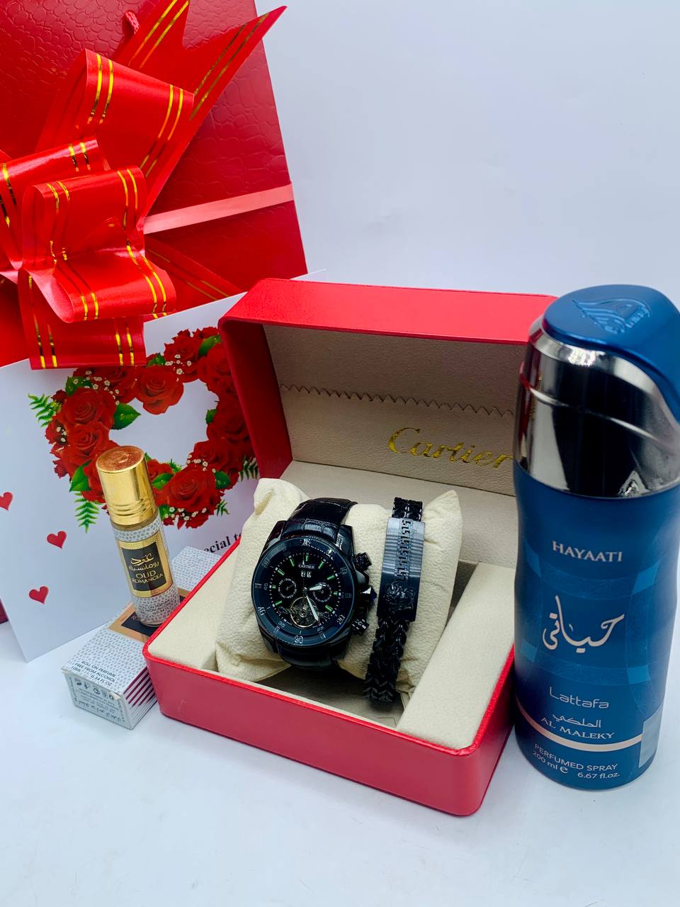 Mid-Grade Luxury Cartier-Inspired Watch Gift Set